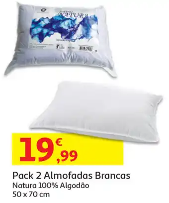 Auchan Almofadas Brancas 50x70cm Pack 2 promoção