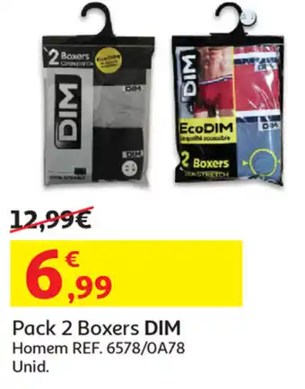 Auchan Boxers Dim Pack 2 promoção