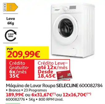 Auchan Máquina de Lavar Roupa Selecline 600082784 promoção