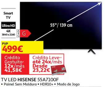 Auchan TV Led Hisense 55A7100F promoção