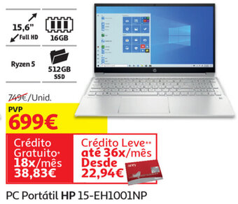 Auchan PC Portátil HP 15-EH1001NP promoção