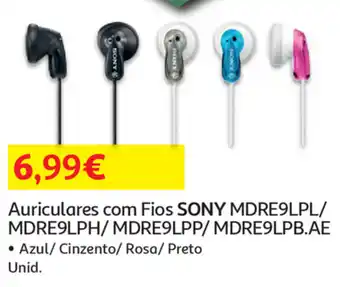 Auchan Auriculares com Fios Sony MDRE9LPL/MDRE9LPH/MDRE9LPP/MDRE9LPB.AE promoção