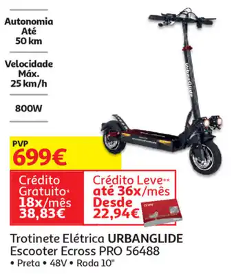 Auchan Trotinete Elétrica Urbanglide Escooter Ecross Pro 56488 promoção