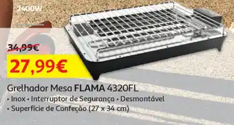 Auchan Grelhador Mesa Flama 4320FL 27x34cm promoção