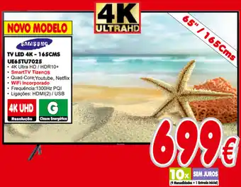 BragaJAV Samsung TV LED 4K-165CMS UE65TU7025 promoção