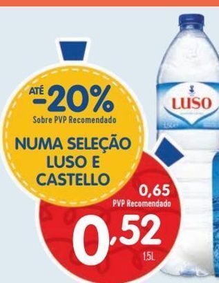 Minipreço Água luso promoção