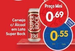 Minipreço Lata de cerveja super bock promoção