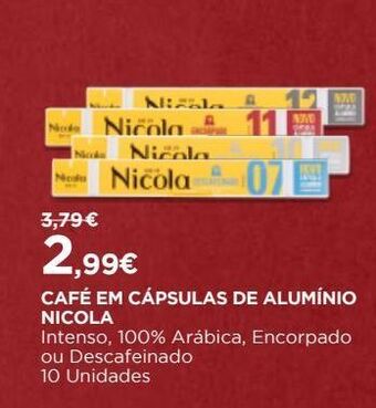 El Corte Inglés Cápsulas de café nicola promoção