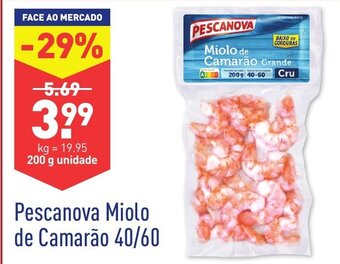 ALDI Pescanova Miolo de Camarão 40,60 200g promoção
