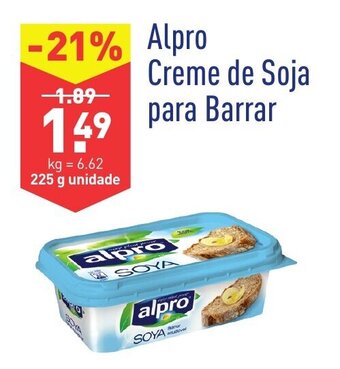 ALDI Alpro Creme de Soja para Barrar 225g promoção