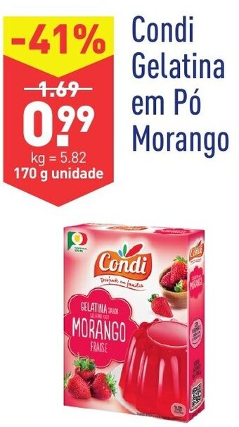 ALDI Condi Gelatina em Pó Morango 170g promoção
