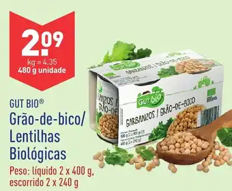 ALDI Grão-de-Bico/Lentilhas Biológicas 480g promoção