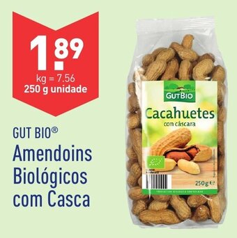ALDI Amendoins Biológicos com Casca 250g promoção