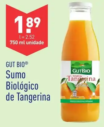 ALDI Sumo Biológico de Tangerina 750ml promoção