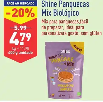 ALDI Shine Panquecas Mix Biológico 400g promoção