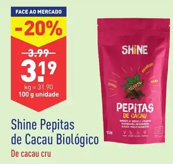 ALDI Shine Pepitas de Cacau Biológico 100g promoção