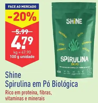 ALDI Shine Spirulina em Pó Biológica 100g promoção