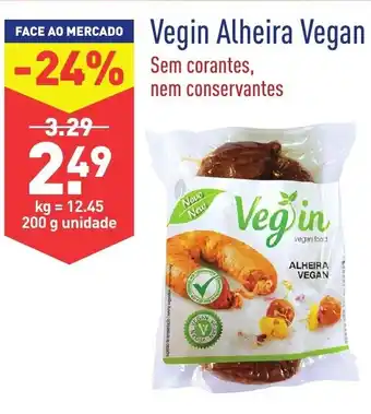 ALDI Vegin Alheira Vegan 200g promoção