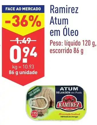 ALDI Ramirez Atum em Óleo 86g promoção