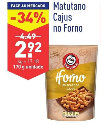 ALDI Matutano Cajus no Forno 170g promoção