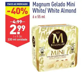 ALDI Magnum Gelado Mini White/White Almond 6x55ml promoção