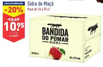 ALDI Sidra de Maçã Pack 16x25cl promoção