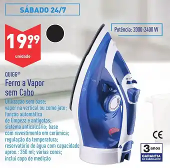 ALDI Ferro a Vapor sem Cabo promoção