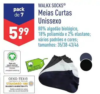 ALDI Meias Curtas Unissexo 35/38-43/46 promoção