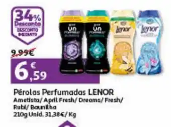 Auchan Pérolas perfumadas lenor ametista 210g promoção