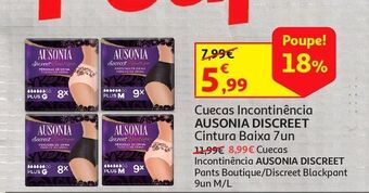 Auchan Cueca incontinencia ausonia promoção