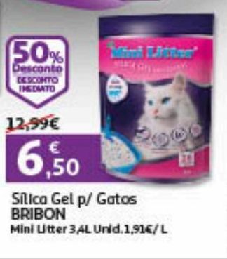 Auchan Sílica gel p/gatos bribon promoção