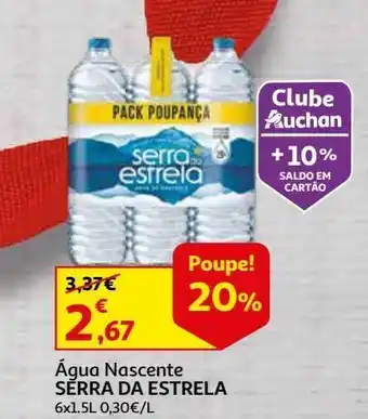 Auchan Água nascente serra da estrela 6x1.5l promoção