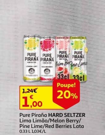 Auchan Hard seltzer pure piraña promoção