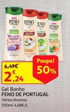 Auchan Gel banho feno de portugal promoção