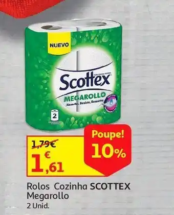 Auchan Rolos cozinha scottex megarollo 2 promoção