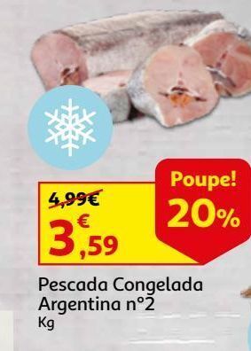 Auchan Pescada congelada argentina:nº2 kg promoção