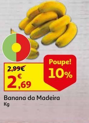 Auchan Banana da madeira kg promoção