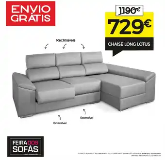 Feira dos Sofás Chaise Long Lotus promoção