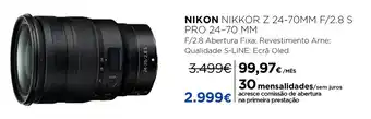 El Corte Inglés Nikon Nikkor Z 24-70mm F/2.8S Pro 24-70mm promoção