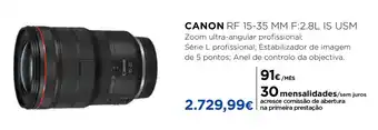 El Corte Inglés Canon RF 15-35mm promoção