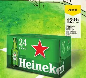 Continente Cerveja c/ Alcool Heineken 24x25cl promoção
