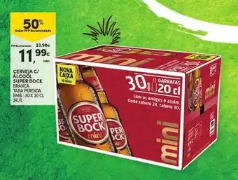 Continente Cerveja c/ Alcool Super Bock 30x20cl promoção