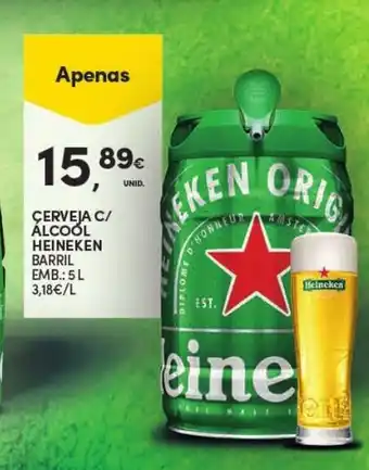 Continente Cerveja c/ Alcool Heineken 5L promoção