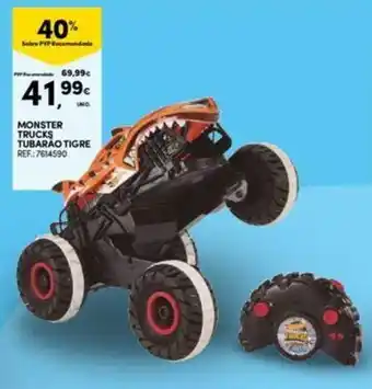 Continente Monster Trucks Tubarao Tigre promoção