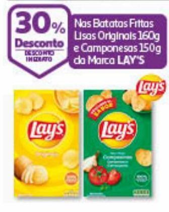Auchan Batatas fritas lisas lay's promoção