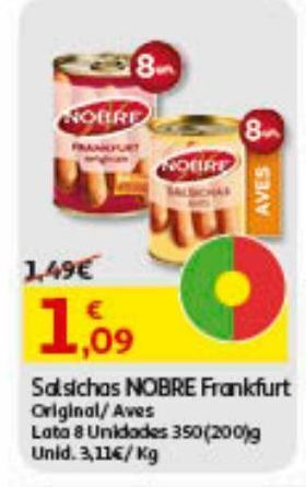 Auchan Salsichas nobre promoção