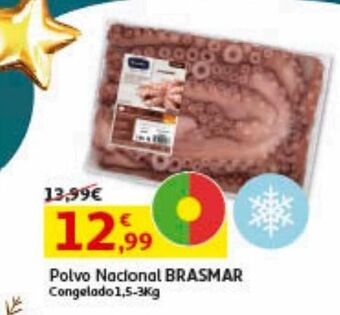 Auchan Polvo nacional brasmar congelado 1.5-3.0 kg promoção