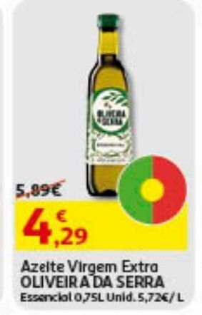 Auchan Azeite v.e oliveira da serra essencial 0.75 lt promoção