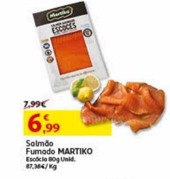 Auchan Salmão fumado martiko escócia 80 g promoção