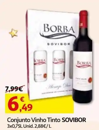 Conjunto vinho tinto sovibor 3x0.75 lt